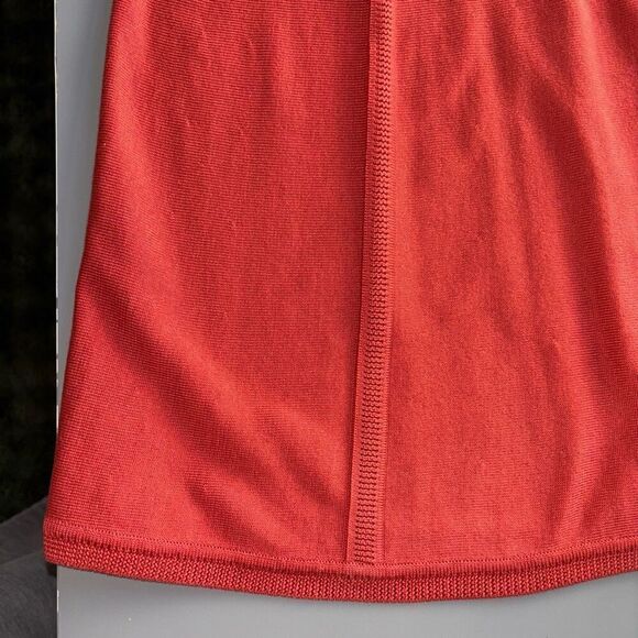 Peruvian Connection Pima Cotton Knit Fit and Flare Dress Orange Women's Medium - Picture 7 of 8